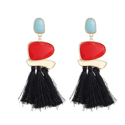 E0402 Statement Jewelry Ethnic Long Fringed Drop Earrings Multicolored Tassel Earrings For Women Bohe Style Gift High Quality