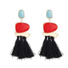 E0402 Statement Jewelry Ethnic Long Fringed Drop Earrings Multicolored Tassel Earrings For Women Bohe Style Gift High Quality