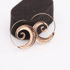 E0447 Ethnic Jewelry Swirl Hoop Earring For Women Brincos Gold Color Geometric Earrings Steampunk Style Statement Party Jewelry