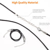 E56A 10 Pieces 2mm Wax Cotton Rope Beaded Rope Bracelet Necklace Jewelry Making and Lace Supplies Black Wax Rope Necklace