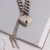 [EAM]  Women Necklace Crude Chain Simple Lock Decoration Temperament Tide All-match Spring Autumn 2022 JZ144