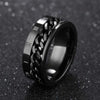 EDC Finger Fidget Spinner Stainless Steel Chain Rotatable Ring Men Classical Rome Digital Power Sense Gift