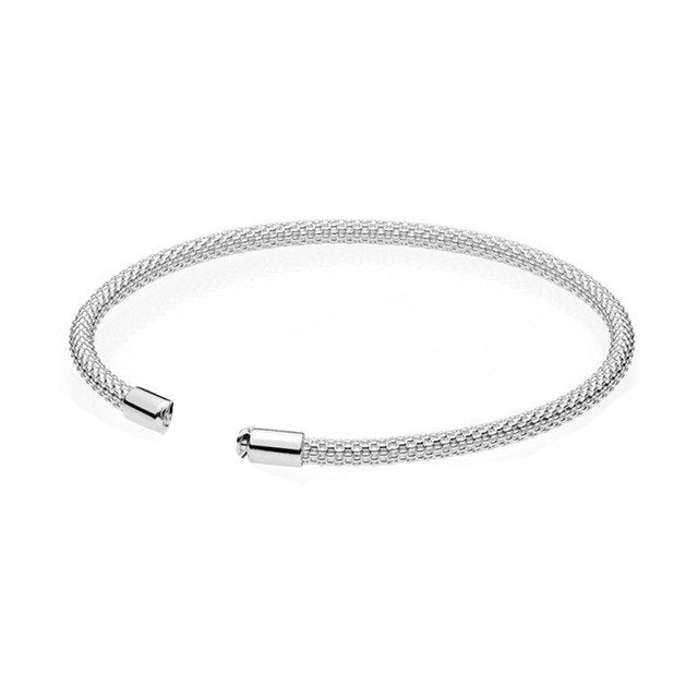 100% 925 Silver Basic Bracelet (Multiple Style Selection) Gold Color Rose Gold Silver Color DIY Beaded Chain Head