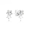 100% 925 Sterling Silver 1:1 Genuine Smile Long Stud Earrings Heart Star Geometric Lamination Charm Long Ear Stud Women