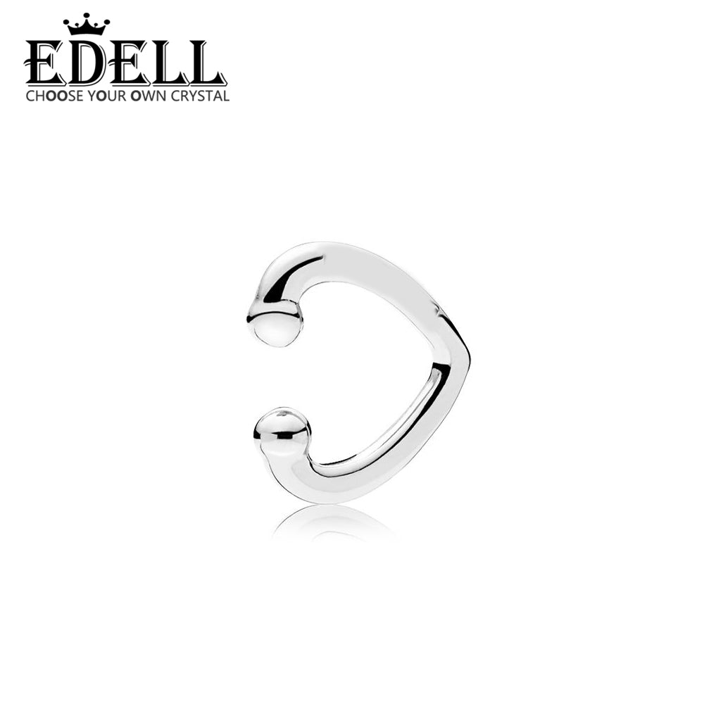 100% 925 Sterling Silver 1:1 New 297214 OPEN HEART EAR CUFF Classic Signature Charm Original Jewelry Women Charming Gift