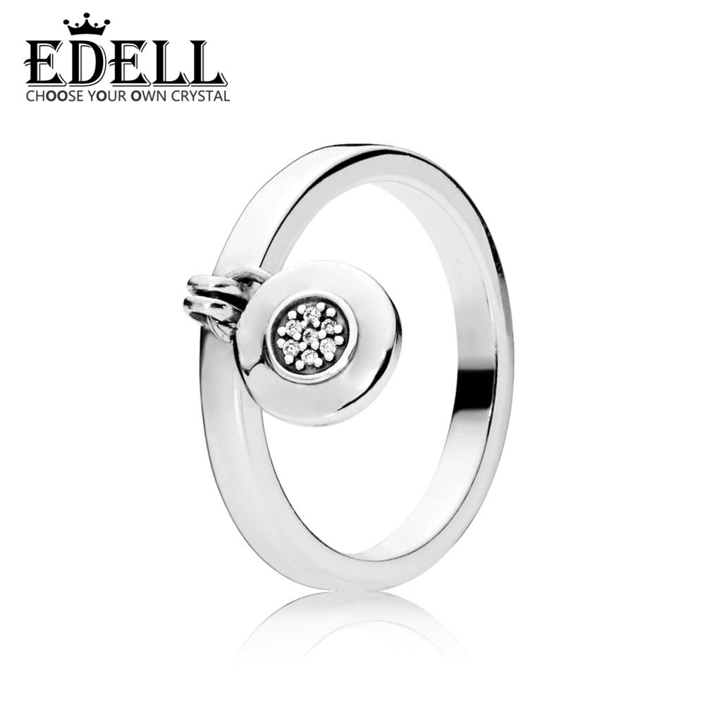 100% 925 Sterling Silver Authentic 197400CZ Logo Padlock Ring Charm Original Women Jewelry