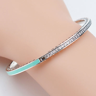 100% 925 Sterling Silver Bracelet Bangle 7color Multiple choice Fits European bracelet Style Jewelry Charms and Beads Gift