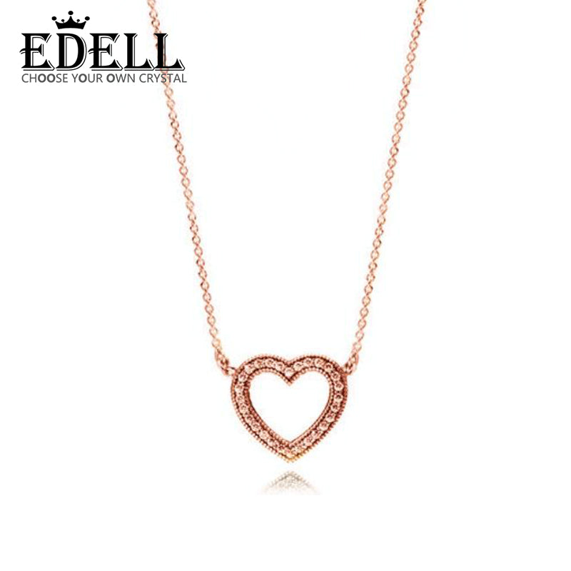 100% 925 Sterling Silver Brand New Authentic 580534CZ Charm Necklace DIY Original Women Gift