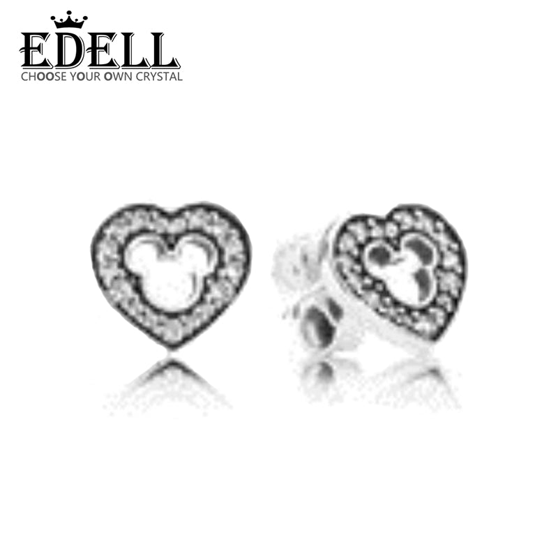 100% 925 Sterling Silver Brand New Authentic 6085 Charm Earrings DIY Original Women Gift