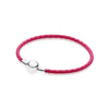 100% 925 Sterling Silver Charming Round Buckle Head Basic Leather Hand Strap Classic Casual Women Suitable Gift Original