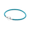 100% 925 Sterling Silver Charming Round Buckle Head Basic Leather Hand Strap Classic Casual Women Suitable Gift Original