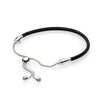 100% 925 Sterling Silver EXPLOSION OF Lovers Jewelry BRILLIANT BOW MOMENTS Golden Tan Leather Sliding BLACK LEATHER