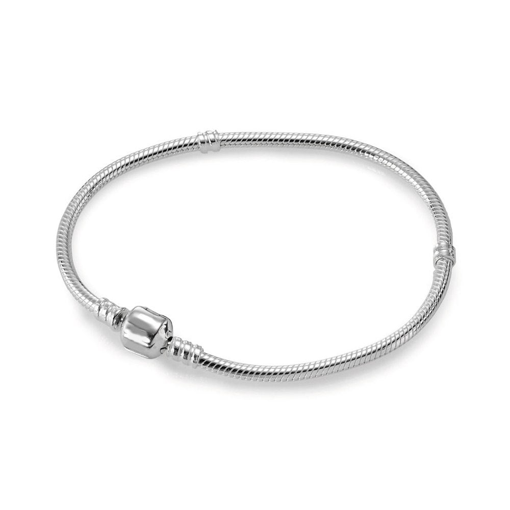 100% 925 Sterling Silver Genuine Moments Gold Clasp Bracelet BRACELET WITH ROSE CLASP Signature Clasp Temperament Fashion