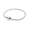 100% 925 Sterling Silver Genuine Moments Gold Clasp Bracelet BRACELET WITH ROSE CLASP Signature Clasp Temperament Fashion