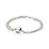 100% 925 Sterling Silver Genuine SHINE MOMENTS SMOOTH BRACELET ROSE SIGNATURE PADLOCK Temperament Fashion Women Jewelry