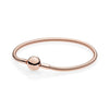 100% 925 Sterling Silver Genuine SHINE MOMENTS SMOOTH BRACELET ROSE SIGNATURE PADLOCK Temperament Fashion Women Jewelry
