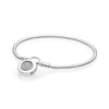 100% 925 Sterling Silver Genuine SHINE MOMENTS SMOOTH BRACELET ROSE SIGNATURE PADLOCK Temperament Fashion Women Jewelry