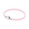 100% 925 Sterling Silver New Elegant Fresh Basic Leather Hand Strap Classic Casual Women Suitable Gift Original Jewelry