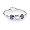 100% 925 Sterling Silver SALE - SISTER HEART CHARM BRACELET SET fit DIY Original charm Bracelets jewelry A set of prices
