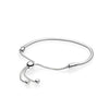 100% 925 sterling silver 1:1 Genuine Glamour 14K Gold Rose Gold Sliding Basic Bracelet Fit DIY Beaded Original Women Jewel