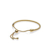100% 925 sterling silver 1:1 Genuine Glamour 14K Gold Rose Gold Sliding Basic Bracelet Fit DIY Beaded Original Women Jewel