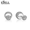 100% Sterling silver 1:1 Glamour 290737CZ PAVE EARRING Original Women wedding Fashion Jewelry 2020