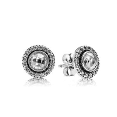 925 Sterling Silver Bowknot crystal PAN Earrings Wing modeling Fit DIY original Charm Earrings Free shipping