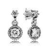 925 Sterling Silver Bowknot crystal PAN Earrings Wing modeling Fit DIY original Charm Earrings Free shipping