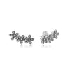 925 Sterling Silver Bowknot crystal PAN Earrings Wing modeling Fit DIY original Charm Earrings Free shipping