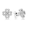 EDELL100% 925 Sterling Silver Snowflake Earrings Crystal Fashion Charm Beads Jewelry For Women Gift