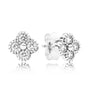 EDELL100% 925 Sterling Silver Snowflake Earrings Crystal Fashion Charm Beads Jewelry For Women Gift