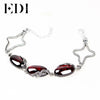 Alice Natural Chalcedony Stone Mystic Red Garnet Bracelets For Women Bohemian Vintage Style Sterling Silver Fine Jewelry