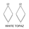 Arrow Triangle Natural Garnet Drop Earrings 100% 925 Sterling Silver Fine Jewelry For Women