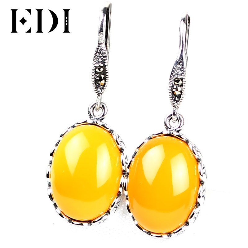 Woman Fashion Vintage 925 Sterling Silver Dangle Earring For Women Garnet Boho Drop Earrings Antiallergic Indian Jewelry