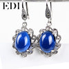 Women Trendy Agate 925 Sterling Silver Flower Drop Earrings Vintage Bohemia Dangle Earring For Women Bijoux Femme Jewelry