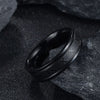 8 mm 316L Stainless Steel Wedding Band Ring Roman Numerals Gold Black Co Punk Rings for Men Women Fashion Jewelry