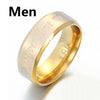 Engrave Forever Love Letter Heart Couple Promise Wedding Rings Never Fade Stainless Steel Engagement Ring Women