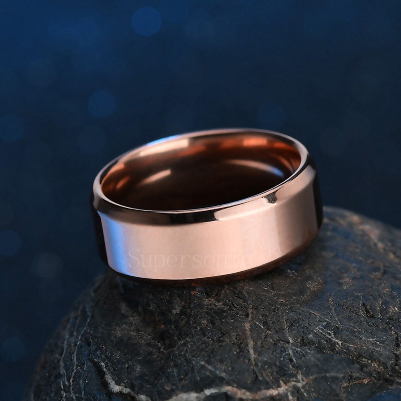 High Quality Titanium Stainless Steel Rings Black For Men Gold Silver Blue Multi Color Smart US Size 5-13
