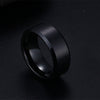 Titanium Black Steel Gold Ring For Men