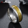 Vintage 316L Stainless Steel Dragon Rings 8 MM For Men Women Gold Silver Black Charms Lovers Drop Shipping