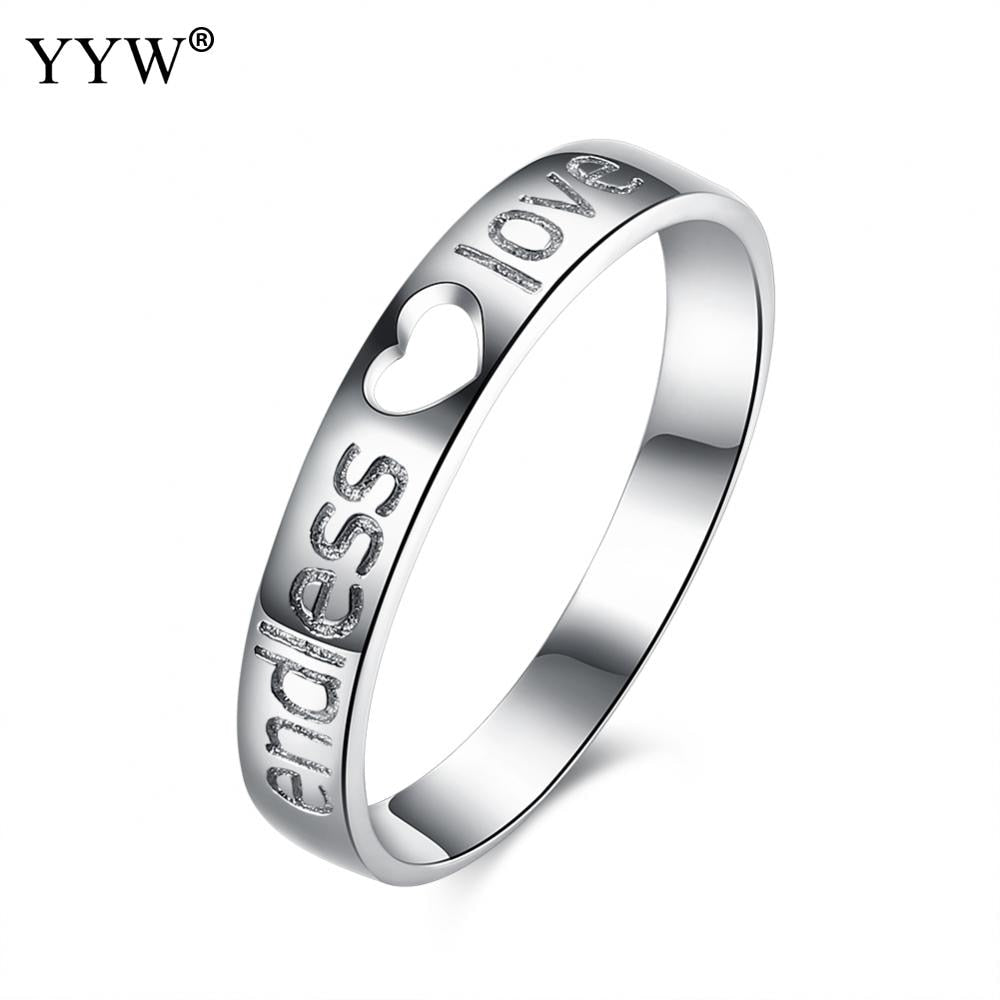 ENDLESS LOVE 925 Sterling Silver Ring for Women Love Jewelry Heart Ring Wedding Rings Men Women Statement Gift For Lovers