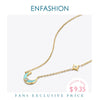 ENBlue Moon Necklace For Women Stainless Steel Jewelry Gold Color Fine Pendant Necklace 2021 Beach Collier P3207