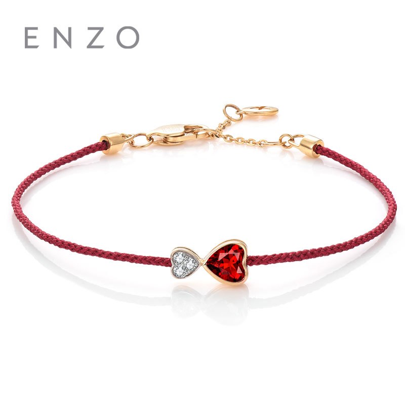 Cannes 0.4 Ct Garnet 18K Yellow Gold Bracelet Amethyst/Citrine All-match Charm Bracelets Woman Jewelry