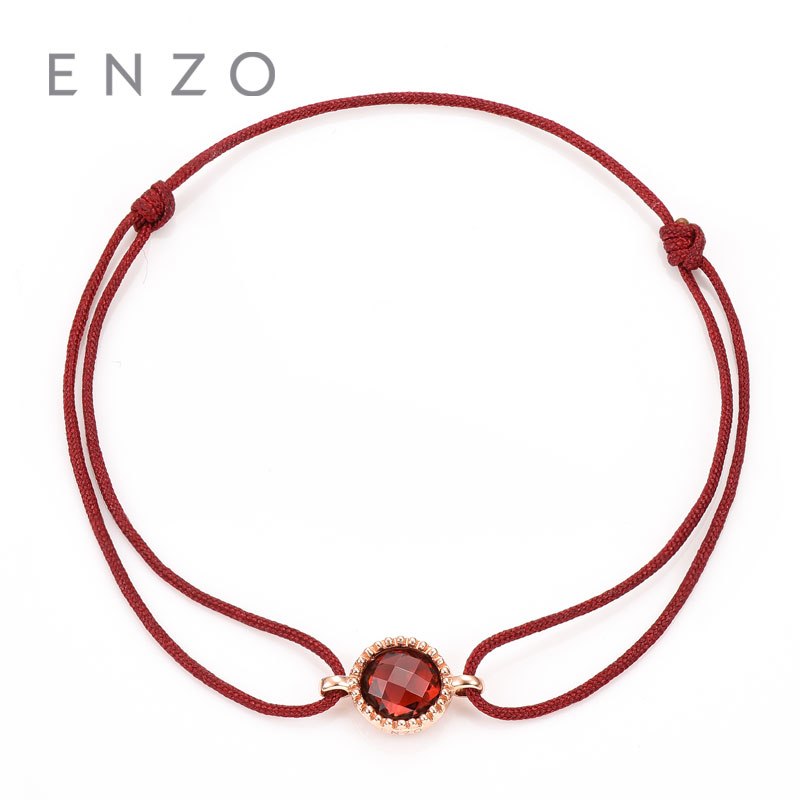 Cannes 1Ct Blue Topaz/Garnet 18K Yellow/Rose Gold Bracelet Available All-match Charm Bracelets Woman Jewelry