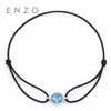 Cannes 1Ct Blue Topaz/Garnet 18K Yellow/Rose Gold Bracelet Available All-match Charm Bracelets Woman Jewelry