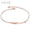 Fascinating of Milano Collections Diamond15PC 0.07CT 18K Rose Gold Bracelet All-match Fashion Bracelets Woman Jewelry