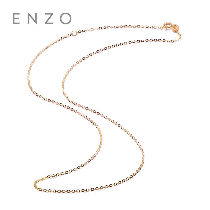 Geniune 14K Gold Jewelry Necklace All-match Simple Necklaces With Yellow And White Gold Rolo Chains For Women