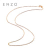 Geniune 14K Gold Jewelry Necklace All-match Simple Necklaces With Yellow And White Gold Rolo Chains For Women
