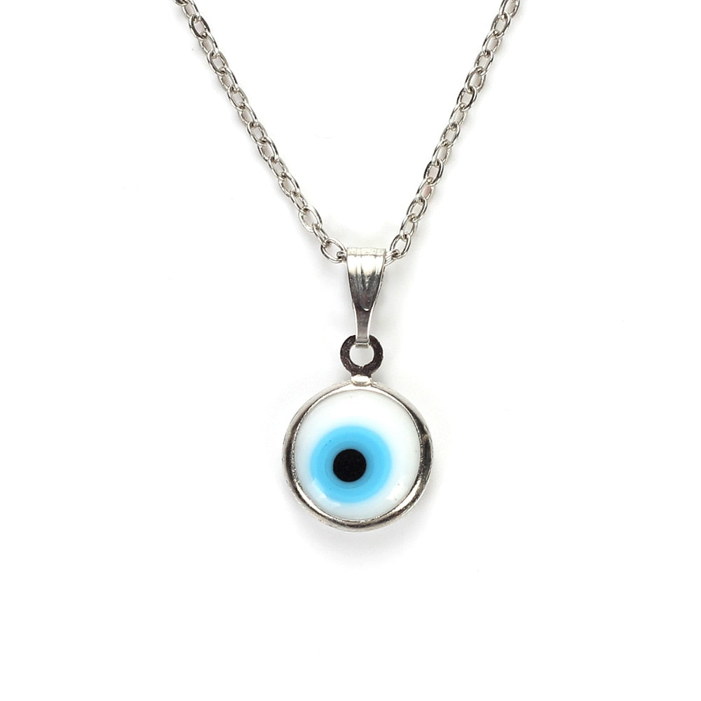 EVIL EYE Colorful Evil Eye Pendant Choker Necklace Resin Charms Necklace Jewelry For Women Men Hand Made EY4982