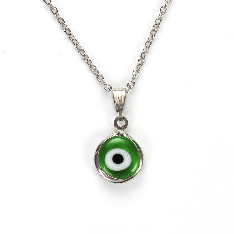 EVIL EYE Colorful Evil Eye Pendant Choker Necklace Resin Charms Necklace Jewelry For Women Men Hand Made EY4982